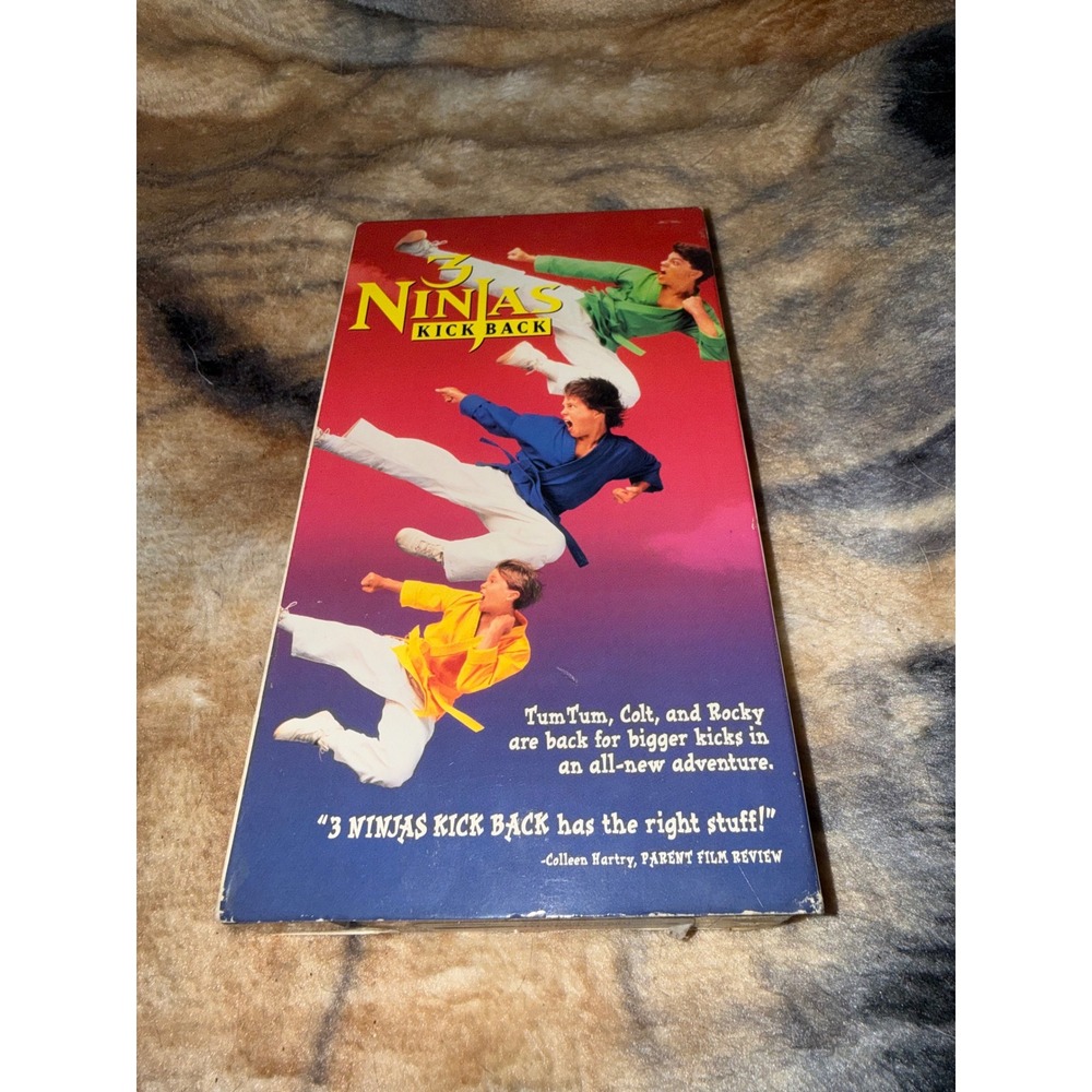 3 Ninjas Kick Back VHS 1994 Vintage Martial Arts Comedy Sequel TriStar PG Movie